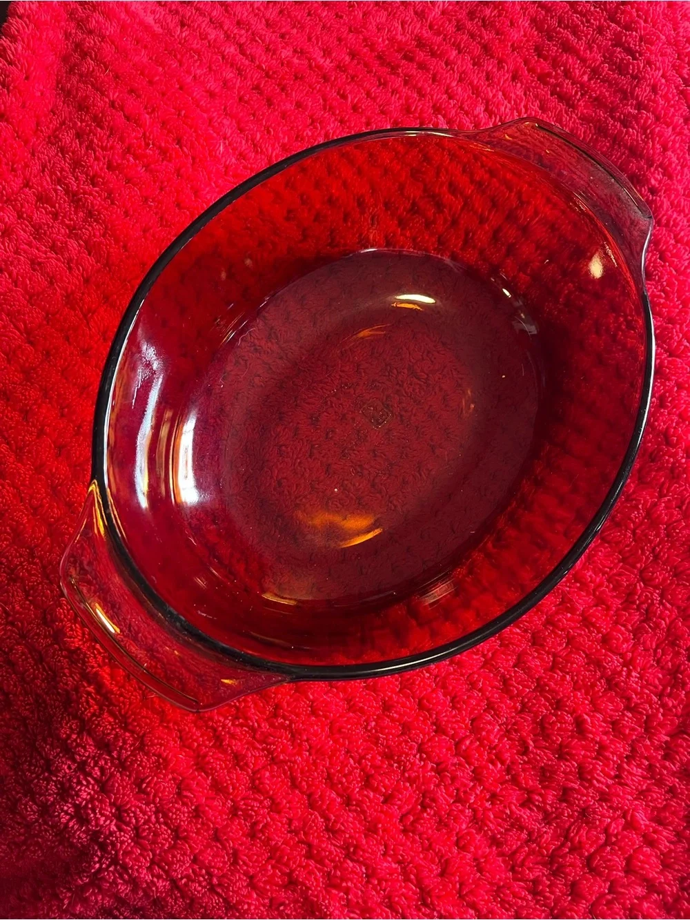 Vintage Anchor Hocking brown glass Dutch over